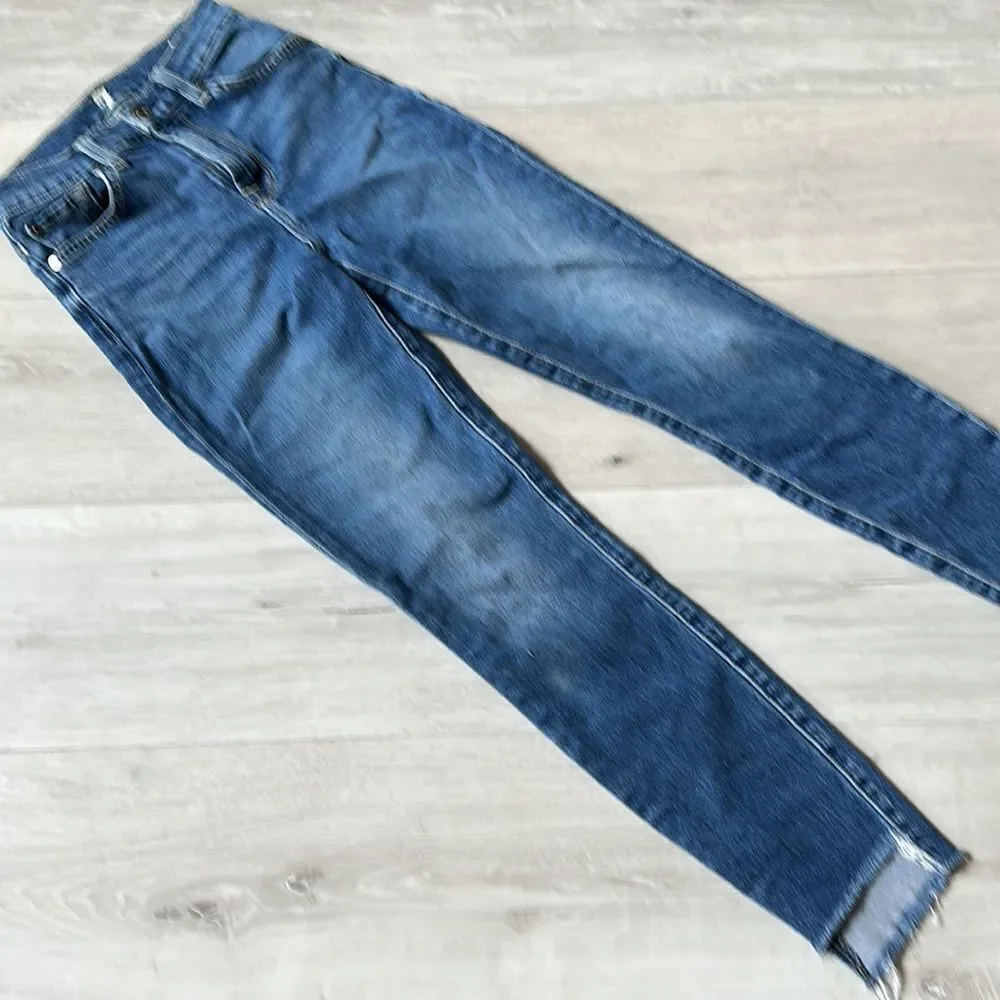 7 For All Mankind Ankle‎ Given Ever Skinny Jeans Blue Size 23